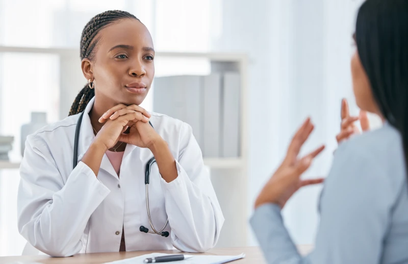 psych NP in office with patient